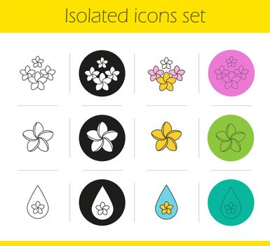 Aromatherapy icons set