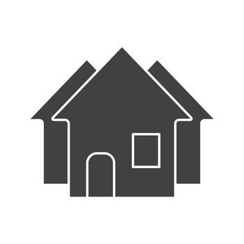 Real estate market glyph icon