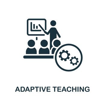 Adaptive Teaching icon. Monochrome sign from creative learning collection. Creative Adaptive Teaching icon illustration for web design, infographics and more