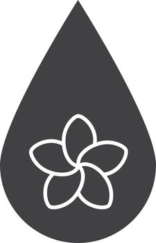 Aromatherapy oil drop glyph icon