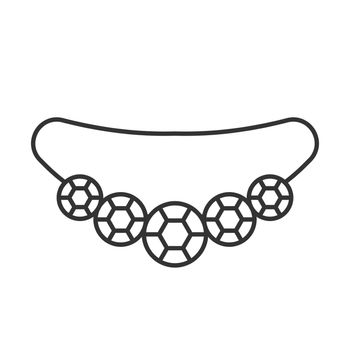 Gemstone necklace linear icon