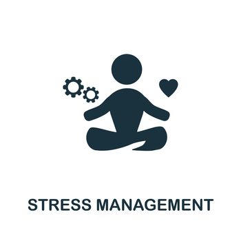 Stress Management icon. Monochrome sign from company management collection. Creative Stress Management icon illustration for web design, infographics and more