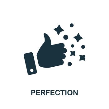 Perfection icon. Monochrome sign from cognitive skills collection. Creative Perfection icon illustration for web design, infographics and more