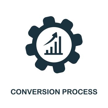 Conversion Process icon. Monochrome sign from customer relationship collection. Creative Conversion Process icon illustration for web design, infographics and more