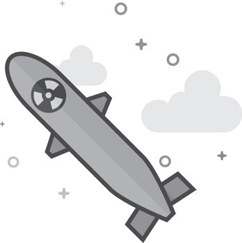 Flat Grayscale Icon - Missile