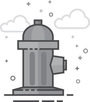 Flat Grayscale Icon - Hydrant