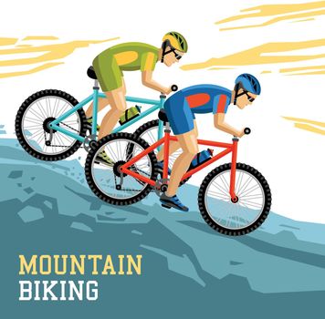 Mountain Biking Illustration