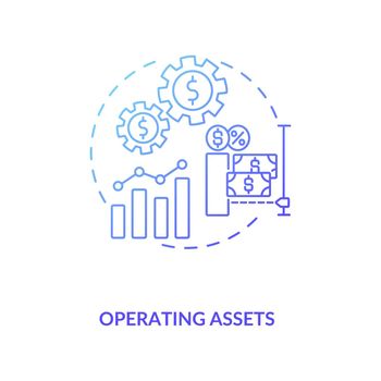 Operating assets concept icon