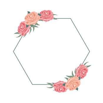 Beautiful hexagon floral arrangement for dedication