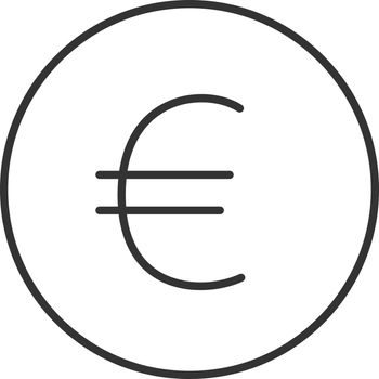 Euro sign linear icon