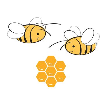 Bees with honeycombs