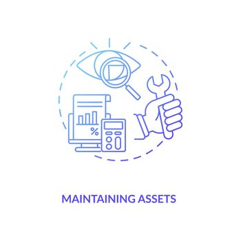 Maintaining assets concept icon