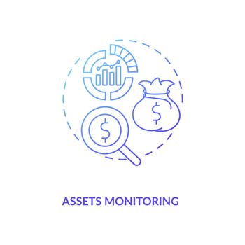 Assets monitoring concept icon