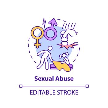 Sexual abuse concept icon