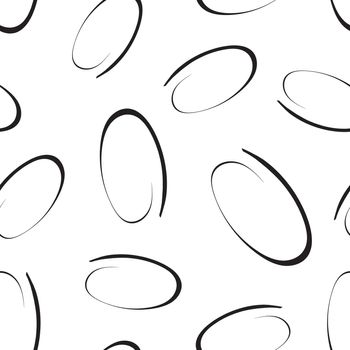 Hand drawn circles frame box seamless pattern background. Business flat vector illustration. Circles sign symbol pattern.