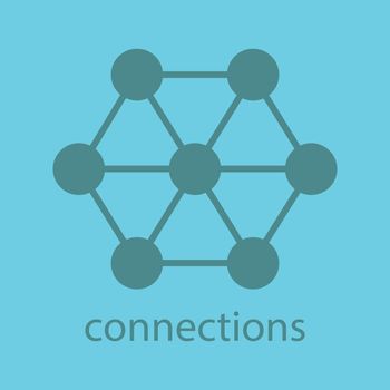 Connections glyph color icon