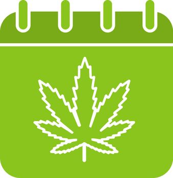 National Weed Day glyph color icon