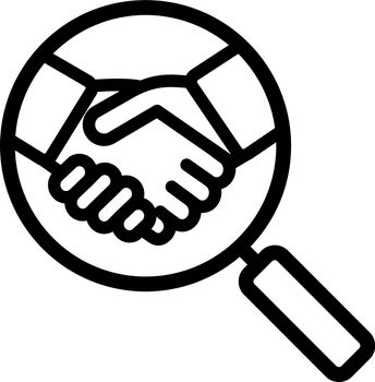 Business partner search linear icon
