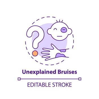 Unexplained bruises concept icon