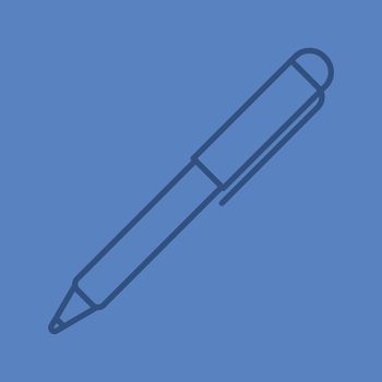 Ball pen color linear icon