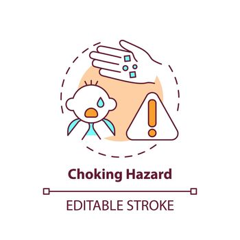 Choking hazard concept icon