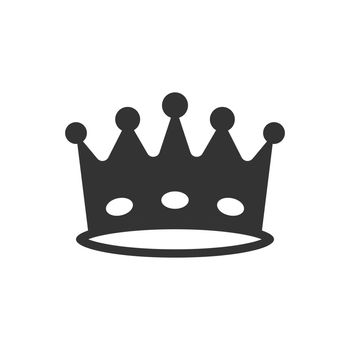 Crown diadem vector icon in flat style. Royalty crown illustration on white isolated background. King, princess royalty concept.