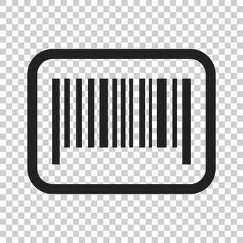 Barcode product distribution icon. Vector illustration on isolated transparent background. Business concept barcode pictogram.