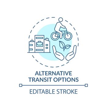 Alternative transit options concept icon