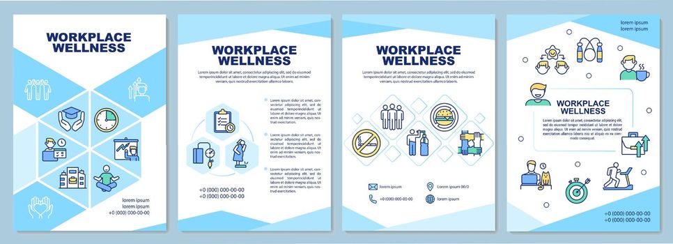 Workplace wellness brochure template