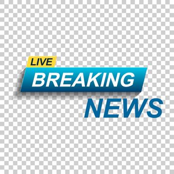 Breaking news vector icon. News flat vector illustration. Communication business concept pictogram on isolated transparent background.