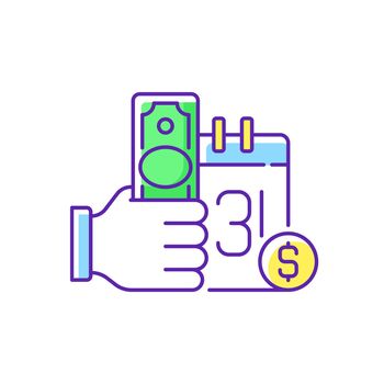 Payday loan RGB color icon