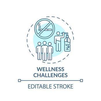 Wellness challenges concept icon
