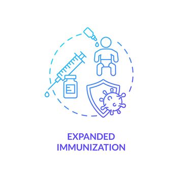 Expanded immunization concept icon