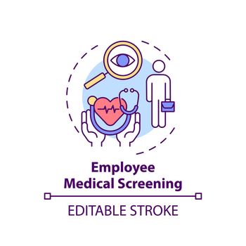 Employee medical screening concept icon
