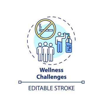 Wellness challenges concept icon