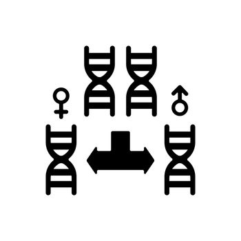 Chromosome division black glyph icon