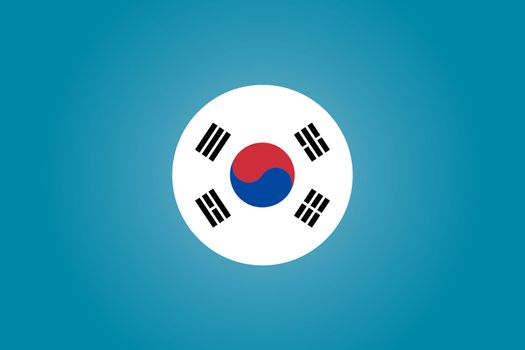 South Korea Flag. National flag of Korea. Vector illustration.