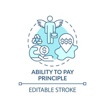 Ability to pay principle concept icon