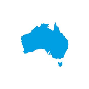 Australia map vector, on white background, vector illustration.