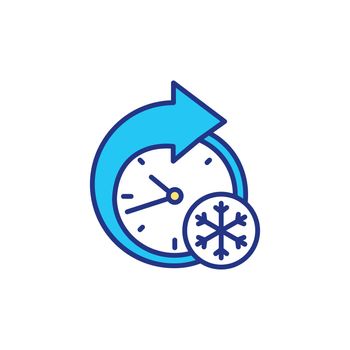 Ultra cold storage temperature RGB color icon