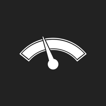 Dashboard vector icon. Level meter speed vector illustration.