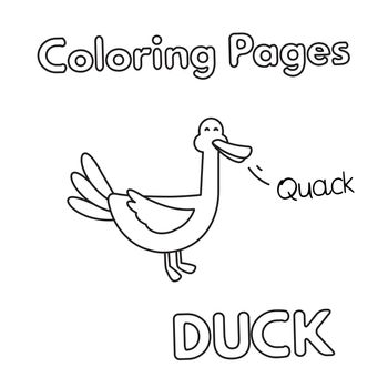 Cartoon Duck Coloring Book