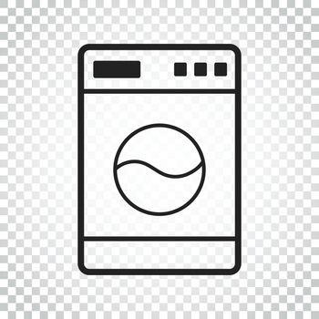 Washer flat vector icon. Laundress sign symbol flat vector illustration on isolated background. Simple pictogram.