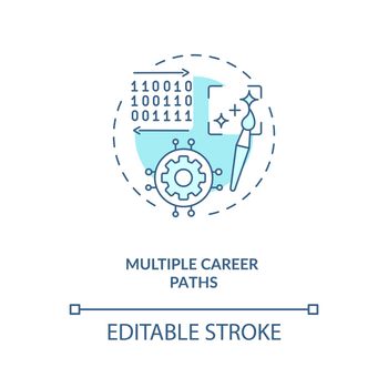 Multiple career paths concept icon
