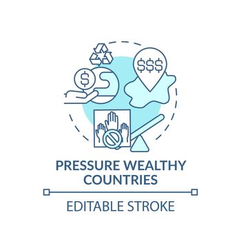 Pressure wealthy country concept icon