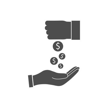 Bribe, bribery, corruption icon. Vector illustration, flat design.