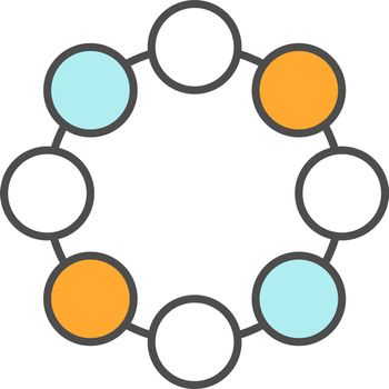 Circle symbol color icon