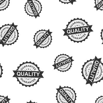 Guarantee quality seal stamp seamless pattern background. Business concept vector illustration. Quality badge symbol pattern.