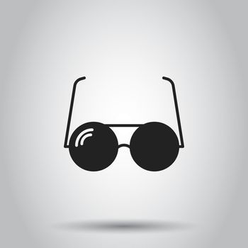 Sunglass icon. Vector illustration on isolated background. Business concept eyewear pictogram.