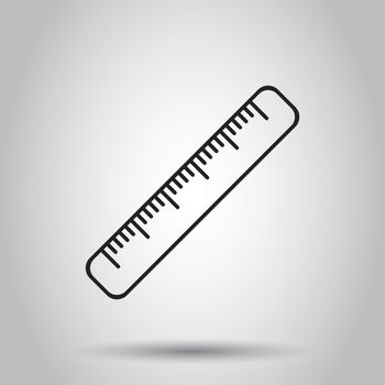 Ruler icon. Vector illustration on isolated background. Business concept ruler meter pictogram.